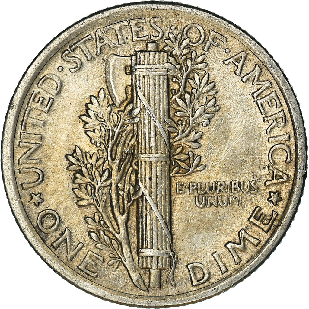 Coin, United States, Mercury Dime, Dime, 1920, U.S. Mint, Philadelphia