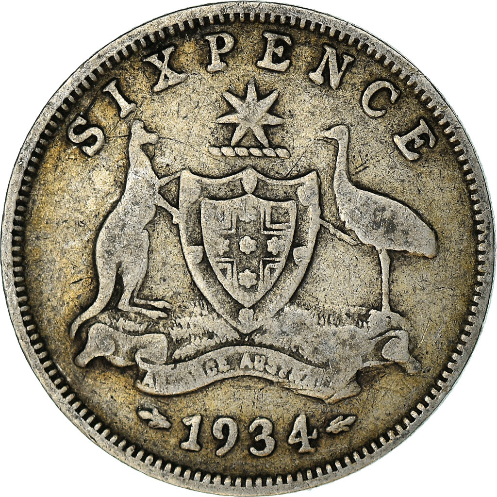 Coin, Great Britain, George V, 6 Pence, 1934, EF(40-45), Silver, KM:832