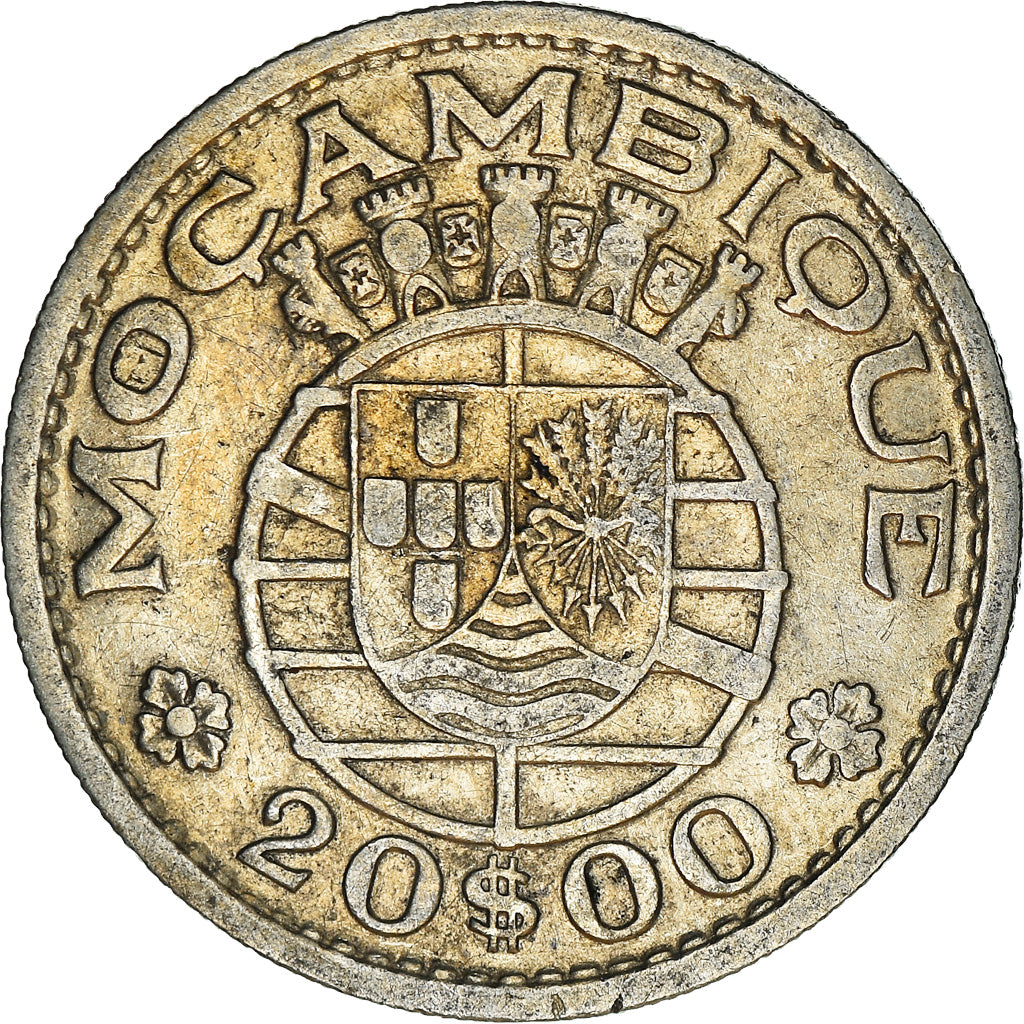 Moneta, Mozambico, 20 Escudos, 1952, BB, Argento, KM:80