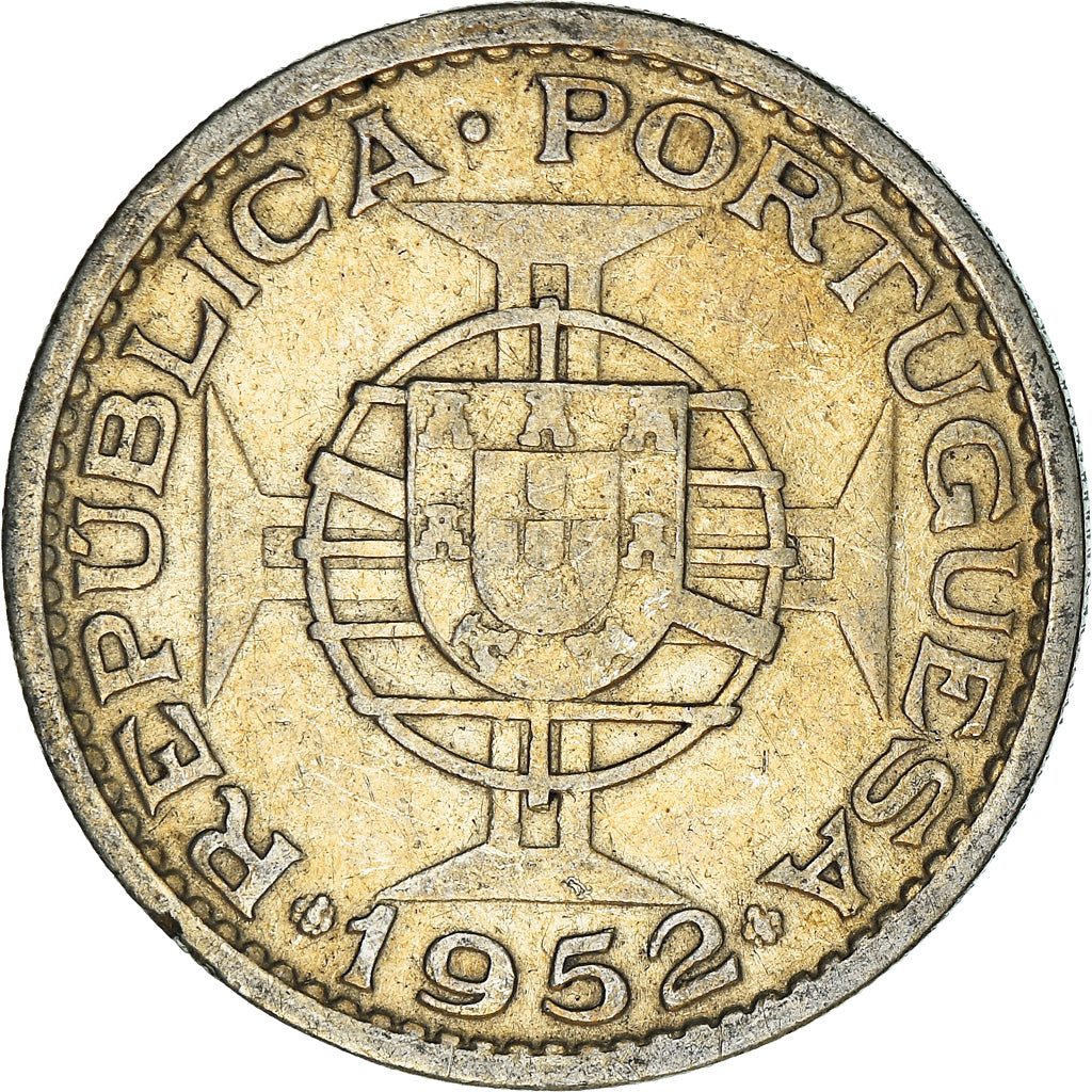 Monnaie, Mozambique, 20 Escudos, 1952, TTB, Argent, KM:80