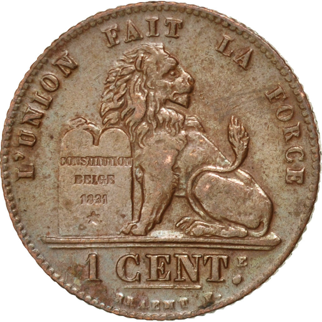 BELGIUM, Centime, 1914, KM #76, MS(63), Copper, 16.5, 0.15