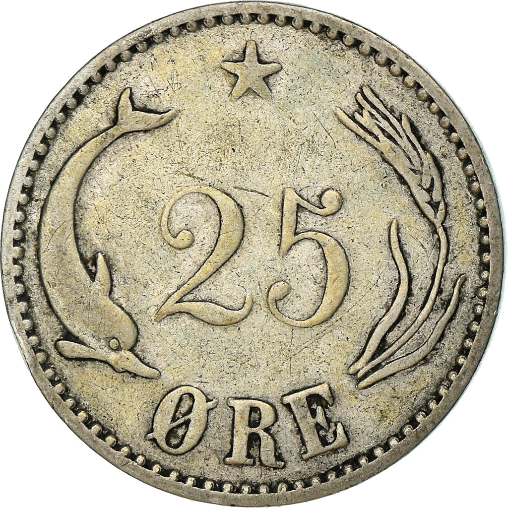 Münze, Dänemark, Christian IX, 25 Öre, 1905, Copenhagen, S+, Silber, KM:796.2
