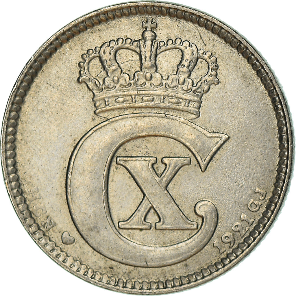 Monnaie, Danemark, Christian X, 25 Öre, 1921, Copenhagen, TTB, Copper-nickel
