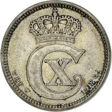 Coin, Denmark, Christian X, 10 Öre, 1918, Copenhagen, VF(30-35), Silver