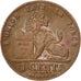 BELGIUM, Centime, 1914, KM #76, AU(55-58), Copper, 16.5, 1.98