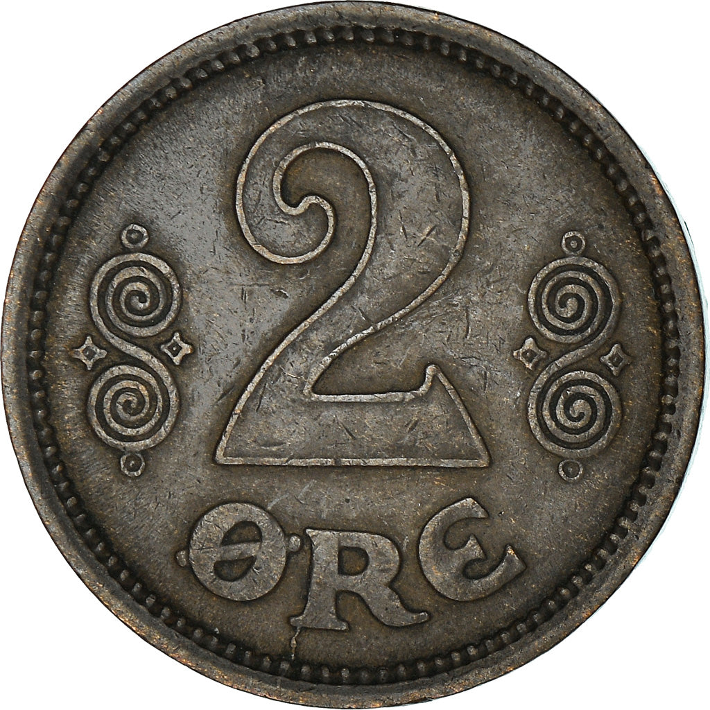 Coin, Denmark, Christian X, 2 Öre, 1915, Copenhagen, VF(30-35), Bronze