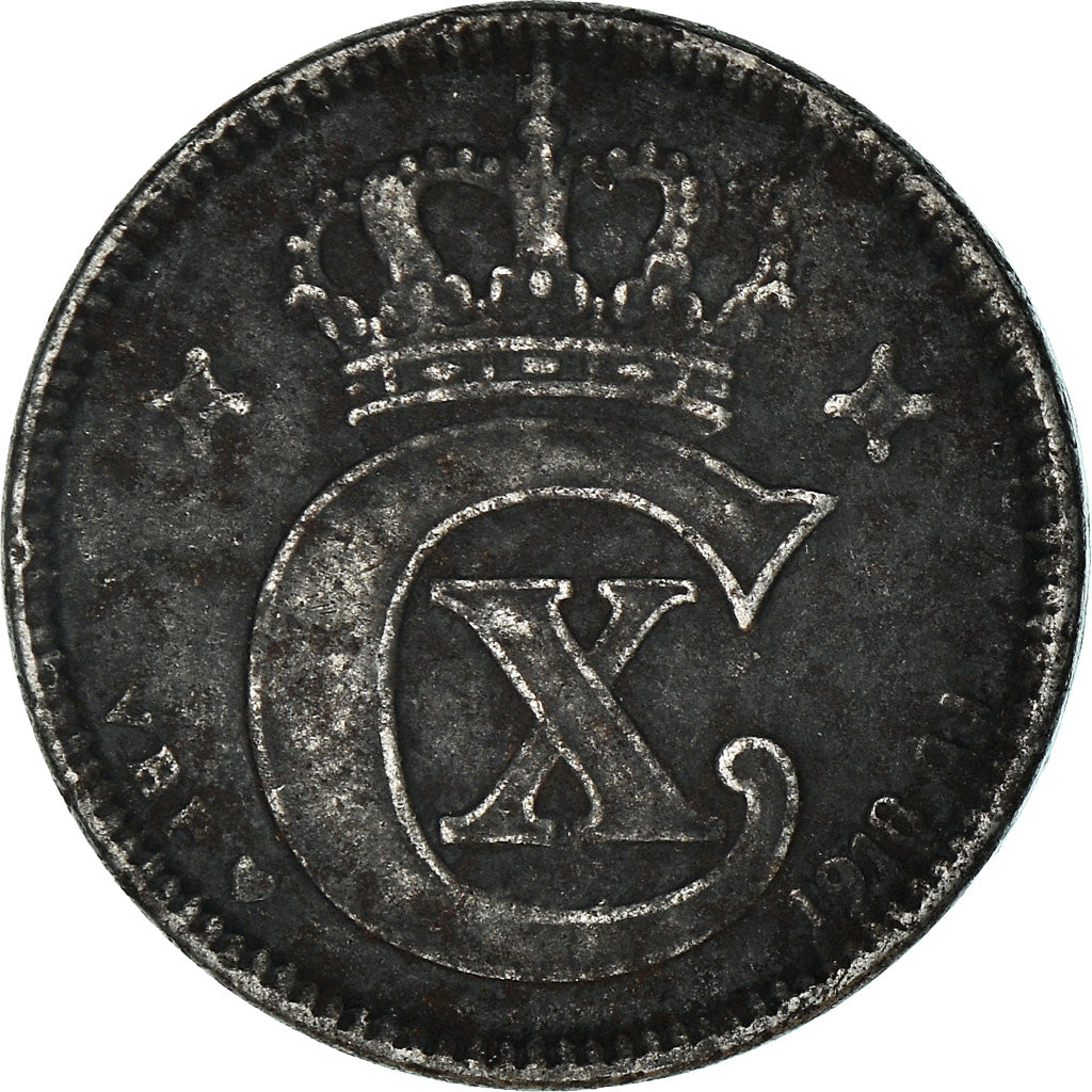 Monnaie, Danemark, Christian X, 2 Öre, 1918, Copenhagen, TB+, Iron, KM:813.1a