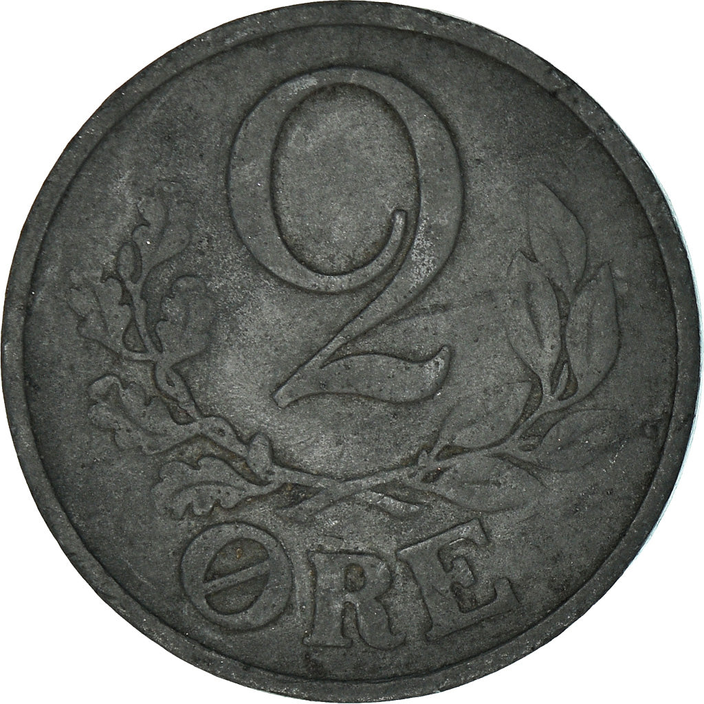 Coin, Denmark, Christian X, 2 Öre, 1944, Copenhagen, VF(30-35), Zinc, KM:833a