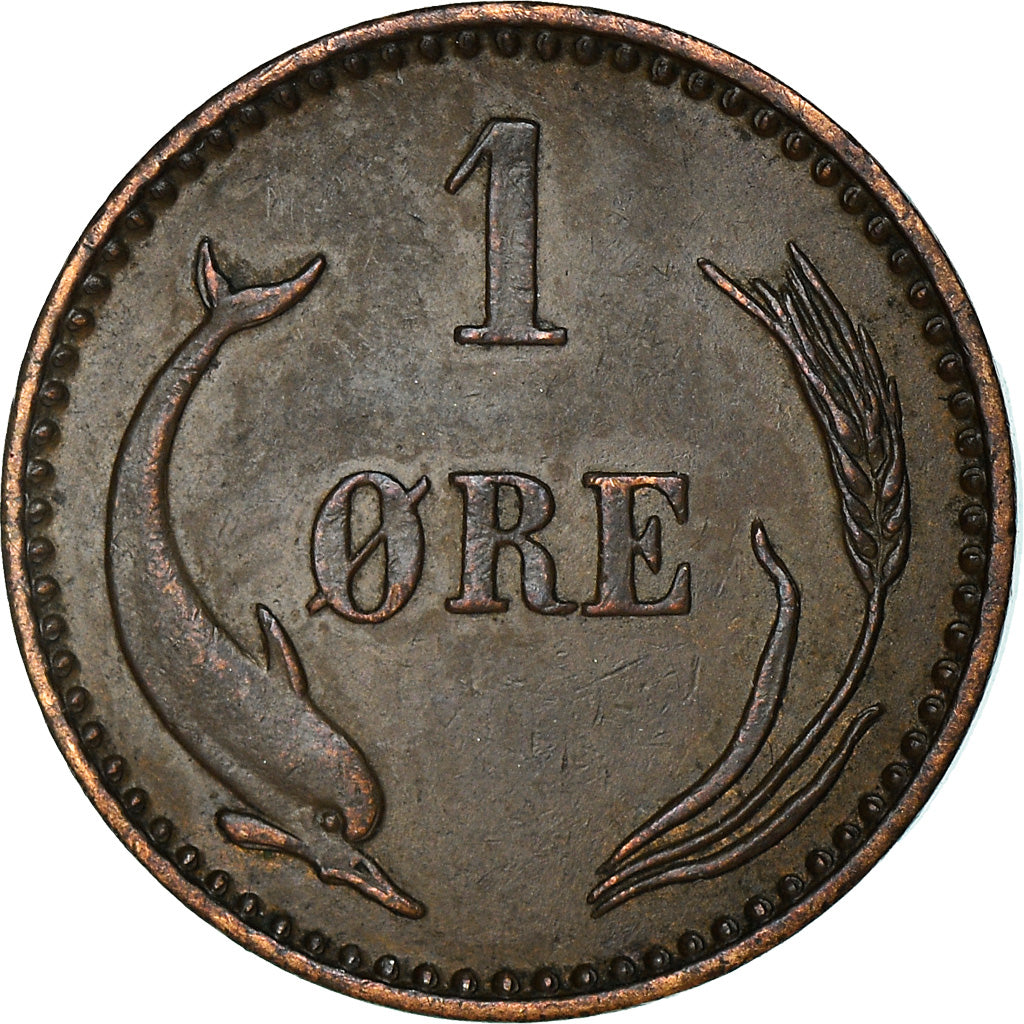 Moneta, Danimarca, Christian IX, Ore, 1902, Copenhagen, MB+, Bronzo, KM:792.2