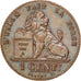 BELGIUM, Centime, 1914, KM #76, MS(63), Copper, 16.5, 1.99