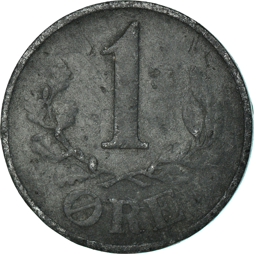 Moneta, Dania, Christian X, Ore, 1943, Copenhagen, VF(30-35), Cynk, KM:832