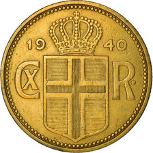 Munten, IJsland, Christian X, 2 Kronur, 1940, London, ZF, Aluminum-Bronze