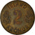 Münze, Iceland, 2 Kronur, 1958, S+, Nickel-brass, KM:13a.1