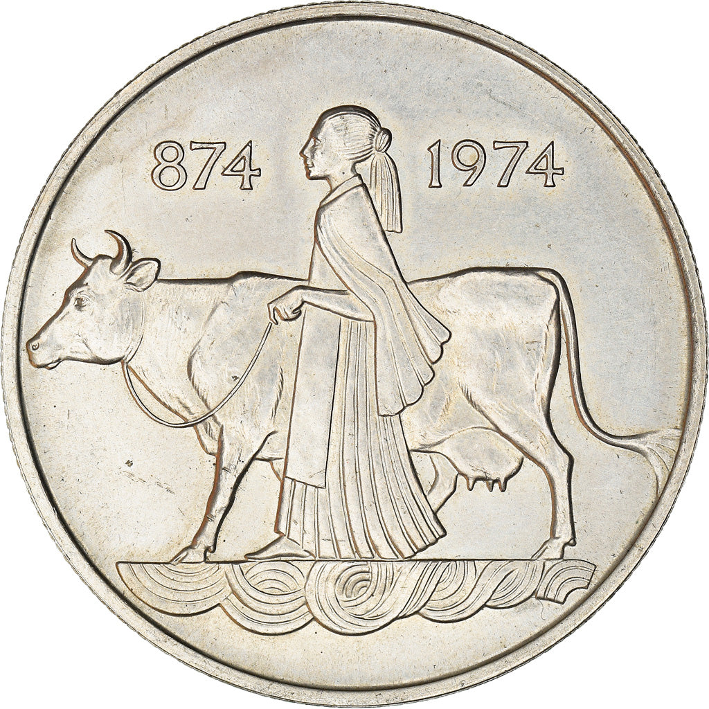 Coin, Iceland, 500 Kronur, 1974, EF(40-45), Silver, KM:20