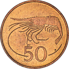Coin, Iceland, 50 Aurar, 1981, EF(40-45), Bronze, KM:26