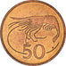 Coin, Iceland, 50 Aurar, 1981, EF(40-45), Bronze, KM:26
