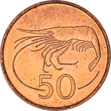 Moneta, Islanda, 50 Aurar, 1986, BB, Acciaio ricoperto in bronzo, KM:26a