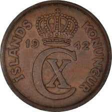 Coin, Iceland, Christian X, 5 Aurar, 1942, London, VF(30-35), Bronze, KM:7.2