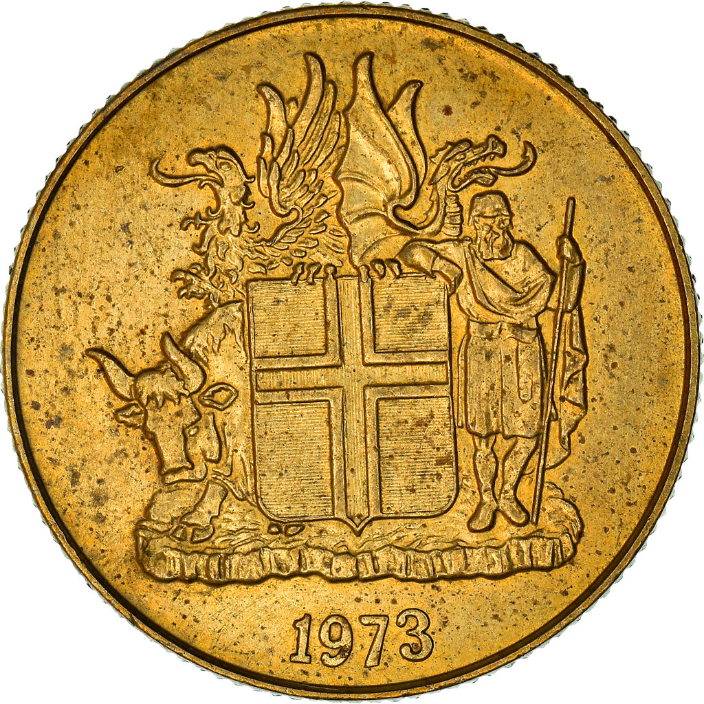 Coin, Iceland, Krona, 1973, VF(30-35), Nickel-brass, KM:12a