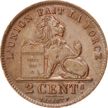 BELGIUM, 2 Centimes, 1919, KM #64, MS(63), Copper, 21.5, 3.98