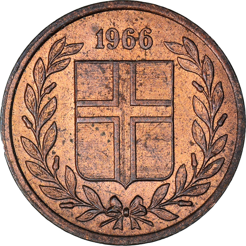 Coin, Iceland, Eyrir, 1966, VF(30-35), Bronze, KM:8