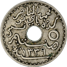 Coin, Tunisia, Muhammad al-Nasir Bey, 5 Centimes, 1920, Paris, VF(30-35)