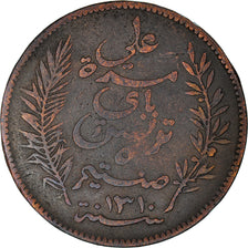 Coin, Tunisia, Ali Bey, 5 Centimes, 1893, Paris, VF(30-35), Bronze, KM:221