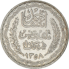 Coin, Tunisia, Ahmad Pasha Bey, 10 Francs, 1939, Paris, EF(40-45), Silver