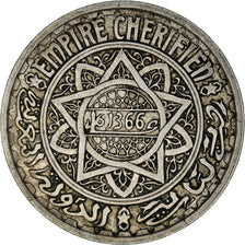 Coin, Morocco, Mohammed V, 20 Francs, 1946, Paris, VF(30-35), Copper-nickel
