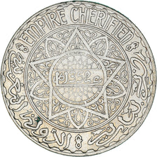 Coin, Morocco, Mohammed V, 20 Francs, 1933, Paris, EF(40-45), Silver, KM:39