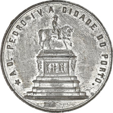 Portugal, medalla, Pedro IV, Da Sociedade Aurificia, Porto, 1867, MBC+, Hojalata