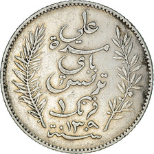 Coin, Tunisia, Ali Bey, Franc, 1892, Paris, EF(40-45), Silver, KM:224