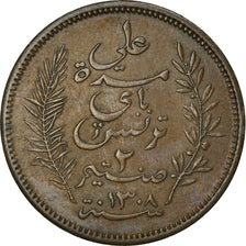 Coin, Tunisia, Ali Bey, 2 Centimes, 1891, Paris, VF(30-35), Bronze, KM:220
