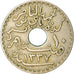 Coin, Tunisia, Muhammad al-Nasir Bey, 10 Centimes, 1919, Paris, EF(40-45)