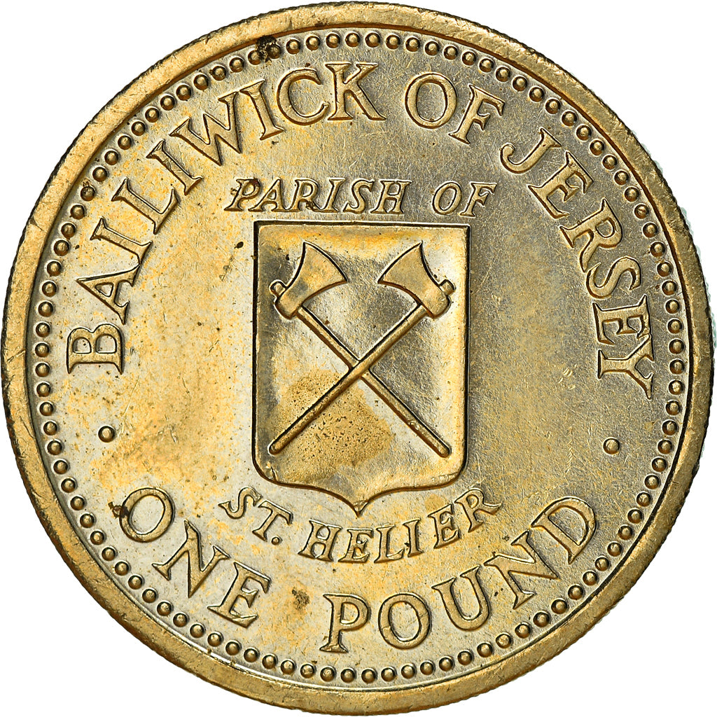 Coin, Jersey, Elizabeth II, Pound, 1983, AU(55-58), Nickel-brass, KM:59