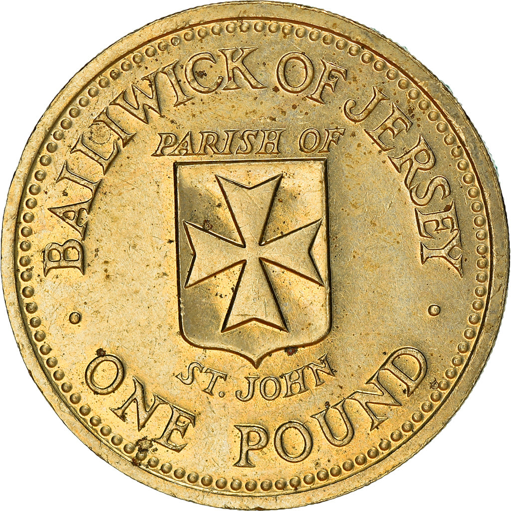 Münze, Jersey, Elizabeth II, Pound, 1988, VZ, Nickel-brass, KM:74