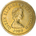 Coin, Jersey, Elizabeth II, Pound, 1989, EF(40-45), Nickel-brass, KM:75