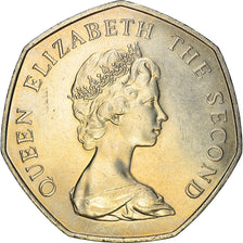 Coin, Jersey, Elizabeth II, 50 Pence, 1981, EF(40-45), Copper-nickel, KM:50