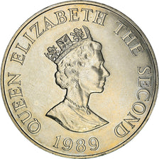 Coin, Jersey, Elizabeth II, 2 Pounds, 1989, EF(40-45), Silver, KM:76a