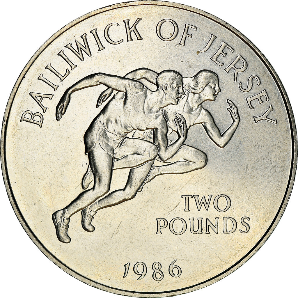 Coin, Jersey, Elizabeth II, 2 Pounds, 1986, British Royal Mint, EF(40-45)