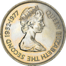 Coin, Jersey, Elizabeth II, 25 Pence, 1977, EF(40-45), Copper-nickel, KM:44