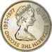 Coin, Jersey, Elizabeth II, 25 Pence, 1977, EF(40-45), Copper-nickel, KM:44