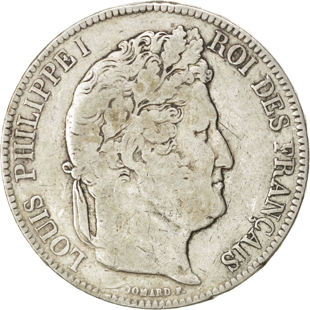 Coin, France, Louis-Philippe, 5 Francs, 1842, Rouen, VF(20-25), Silver
