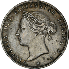 Coin, Jersey, Victoria, 1/24 Shilling, 1877, VF(30-35), Bronze, KM:7