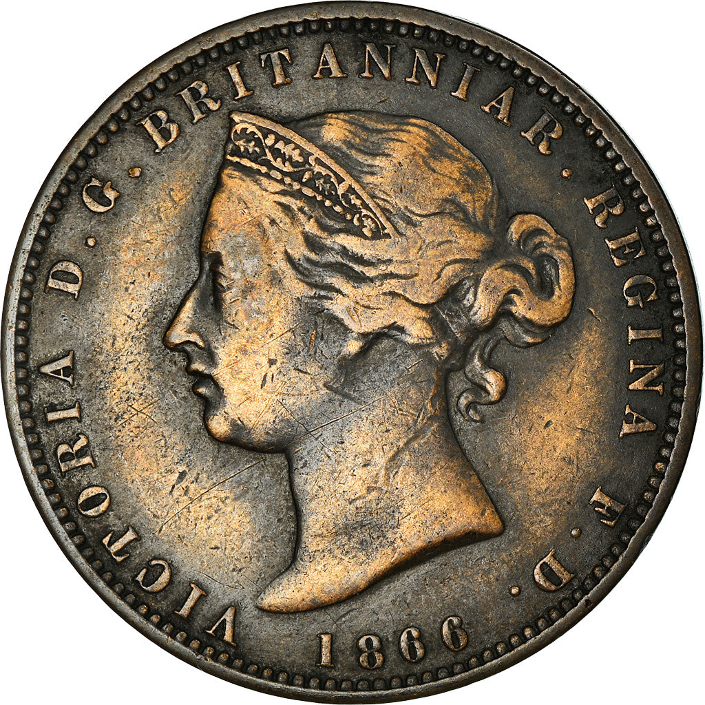Moneta, Jersey, Victoria, 1/13 Shilling, 1866, MB+, Bronzo, KM:5