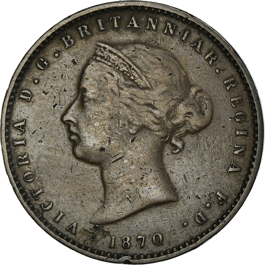Coin, Jersey, Victoria, 1/26 Shilling, 1870, VF(30-35), Bronze, KM:4