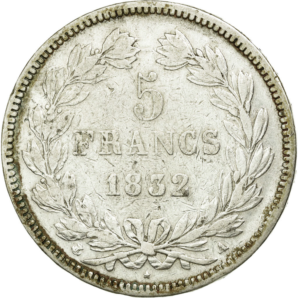 Coin, France, Louis-Philippe, 5 Francs, 1832, Paris, VF(20-25), Silver