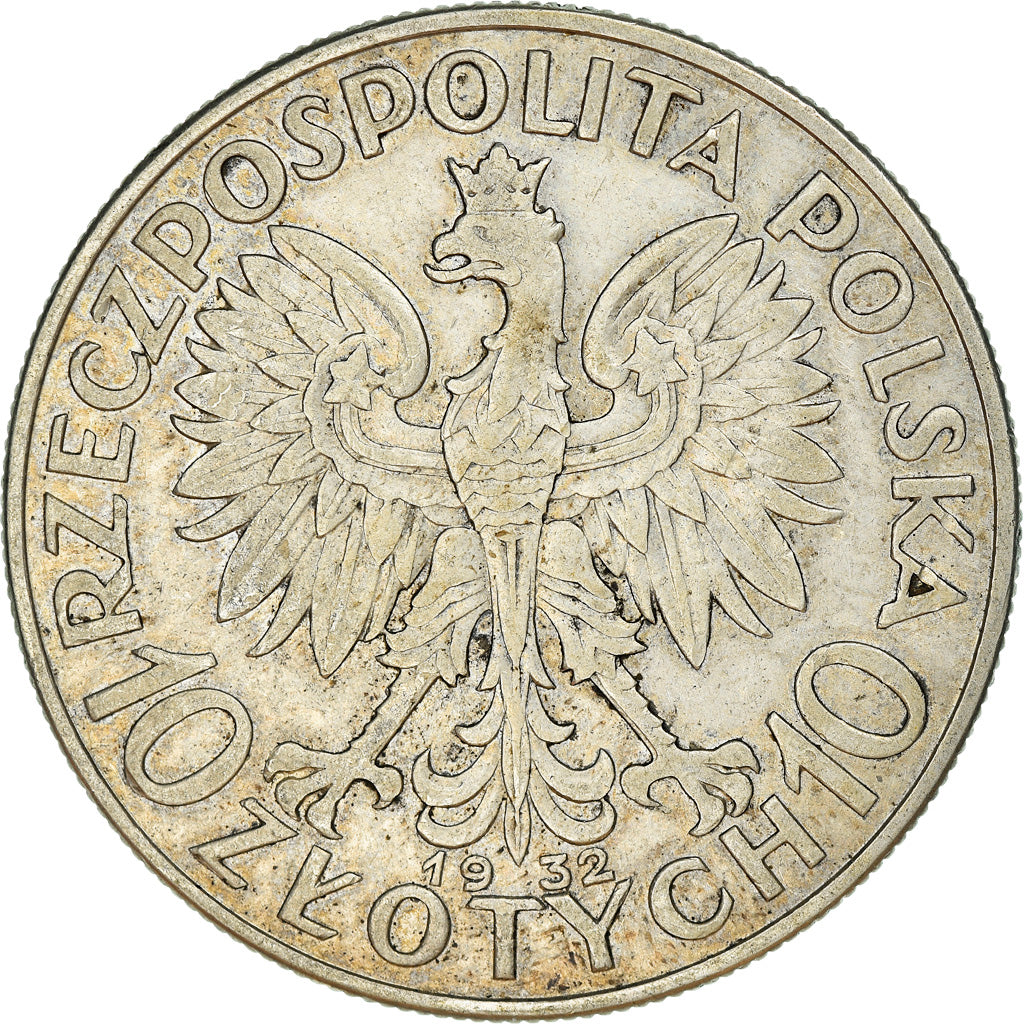 Moneta, Polonia, 10 Zlotych, 1932, Warsaw, BB, Argento, KM:22
