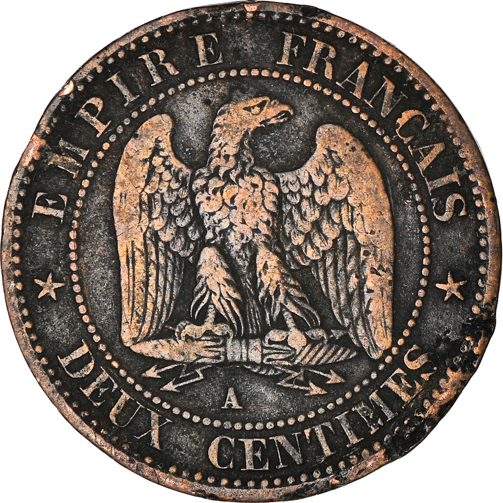 Coin, France, Napoleon III, Napoléon III, 2 Centimes, 1855, Paris, VF(30-35)