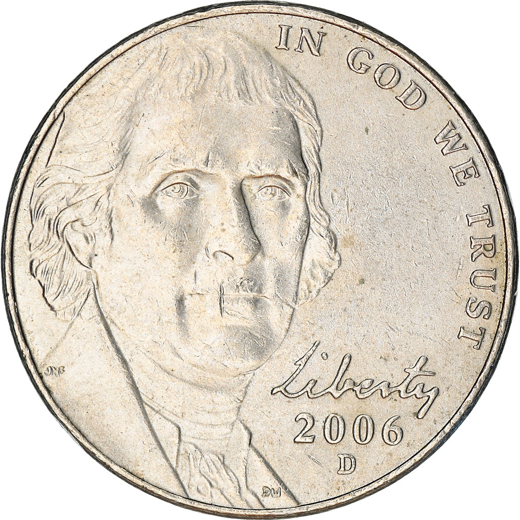 Moneta, USA, Jefferson large facing portrait - Enhanced Monticello Reverse, 5